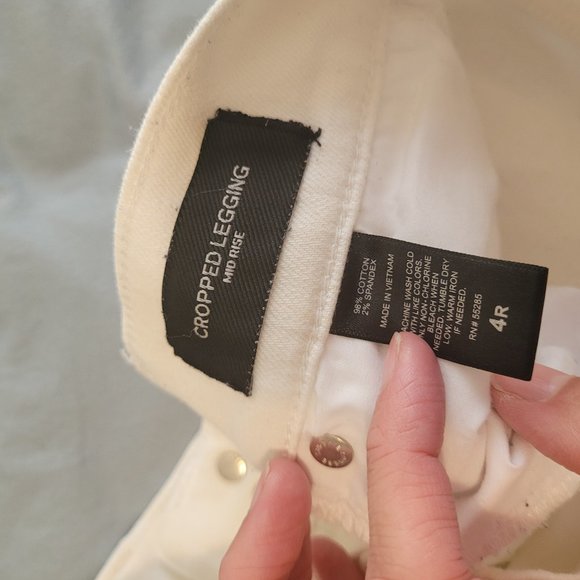 Mid-rise Cropped White Express Jeggings - Picture 3 of 3